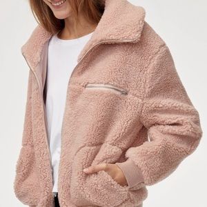 Aritzia Wilfred Free Teddy Bomber Jacket